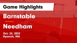 Barnstable  vs Needham  Game Highlights - Oct. 24, 2022