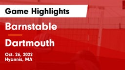 Barnstable  vs Dartmouth  Game Highlights - Oct. 26, 2022