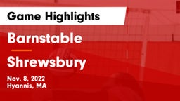 Barnstable  vs Shrewsbury  Game Highlights - Nov. 8, 2022
