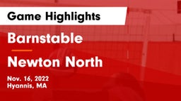 Barnstable  vs Newton North Game Highlights - Nov. 16, 2022