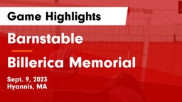 Barnstable  vs Billerica Memorial  Game Highlights - Sept. 9, 2023