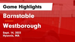Barnstable  vs Westborough Game Highlights - Sept. 14, 2023