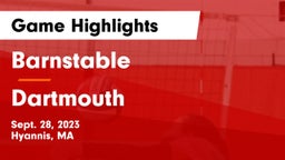 Barnstable  vs Dartmouth  Game Highlights - Sept. 28, 2023