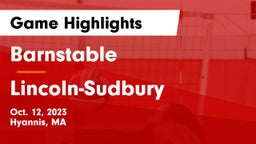 Barnstable  vs Lincoln-Sudbury  Game Highlights - Oct. 12, 2023