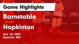 Barnstable  vs Hopkinton  Game Highlights - Oct. 24, 2023