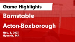 Barnstable  vs Acton-Boxborough  Game Highlights - Nov. 8, 2023