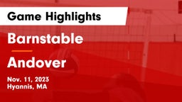 Barnstable  vs Andover Game Highlights - Nov. 11, 2023