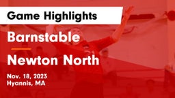 Barnstable  vs Newton North Game Highlights - Nov. 18, 2023