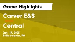 Carver E&S  vs Central  Game Highlights - Jan. 19, 2023