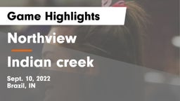 Northview  vs Indian creek  Game Highlights - Sept. 10, 2022