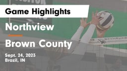 Northview  vs Brown County  Game Highlights - Sept. 24, 2023