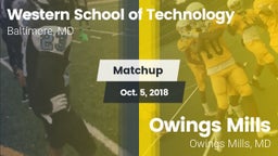 Matchup: Western School of vs. Owings Mills  2018