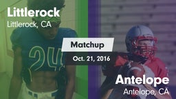Matchup: Littlerock High vs. Antelope  2016