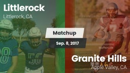 Matchup: Littlerock High vs. Granite Hills  2017