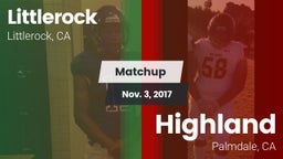 Matchup: Littlerock High vs. Highland  2017