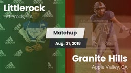 Matchup: Littlerock High vs. Granite Hills  2018