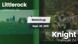 Matchup: Littlerock High vs. Knight  2018