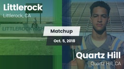 Matchup: Littlerock High vs. Quartz Hill  2018