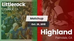 Matchup: Littlerock High vs. Highland  2018