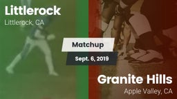 Matchup: Littlerock High vs. Granite Hills  2019