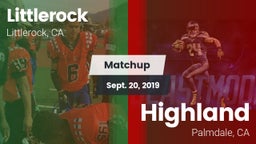 Matchup: Littlerock High vs. Highland  2019