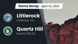 Recap: Littlerock  vs. Quartz Hill  2021