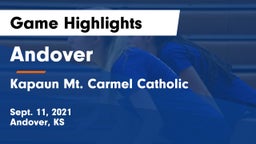 Andover  vs Kapaun Mt. Carmel Catholic  Game Highlights - Sept. 11, 2021