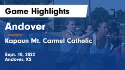 Andover  vs Kapaun Mt. Carmel Catholic  Game Highlights - Sept. 10, 2022