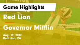 Red Lion  vs Governor Mifflin  Game Highlights - Aug. 29, 2022