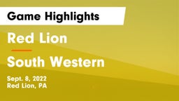 Red Lion  vs South Western  Game Highlights - Sept. 8, 2022