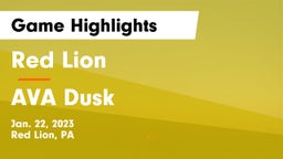 Red Lion  vs AVA Dusk Game Highlights - Jan. 22, 2023