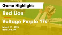 Red Lion  vs Voltage Purple 17s Game Highlights - March 12, 2023