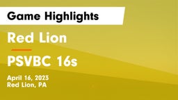 Red Lion  vs PSVBC 16s Game Highlights - April 16, 2023