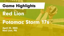 Red Lion  vs Potomac Storm 17s Game Highlights - April 22, 2023