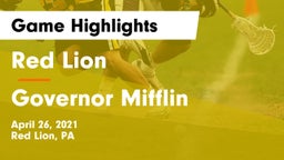 Red Lion  vs Governor Mifflin  Game Highlights - April 26, 2021