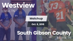 Matchup: Westview  vs. South Gibson County  2016