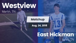 Matchup: Westview  vs. East Hickman  2018
