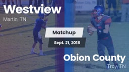 Matchup: Westview  vs. Obion County  2018
