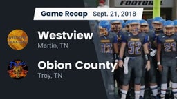 Recap: Westview  vs. Obion County  2018