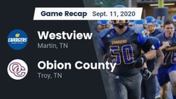 Recap: Westview  vs. Obion County  2020