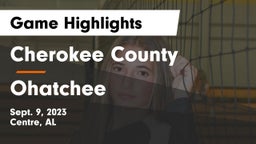 Cherokee County  vs Ohatchee  Game Highlights - Sept. 9, 2023