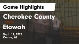 Cherokee County  vs Etowah  Game Highlights - Sept. 11, 2023