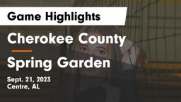 Cherokee County  vs Spring Garden  Game Highlights - Sept. 21, 2023