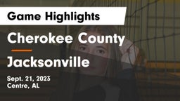 Cherokee County  vs Jacksonville  Game Highlights - Sept. 21, 2023