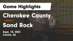 Cherokee County  vs Sand Rock  Game Highlights - Sept. 18, 2023