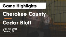 Cherokee County  vs Cedar Bluff Game Highlights - Oct. 12, 2023