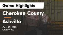 Cherokee County  vs Ashville  Game Highlights - Oct. 18, 2023