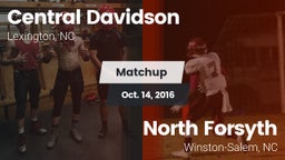 Matchup: Central Davidson vs. North Forsyth  2016