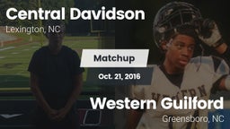 Matchup: Central Davidson vs. Western Guilford  2016