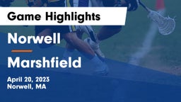 Norwell  vs Marshfield  Game Highlights - April 20, 2023